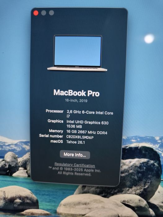 Macbook Pro 16'' 2019, i7, 16GB Ram, 512GB SSD