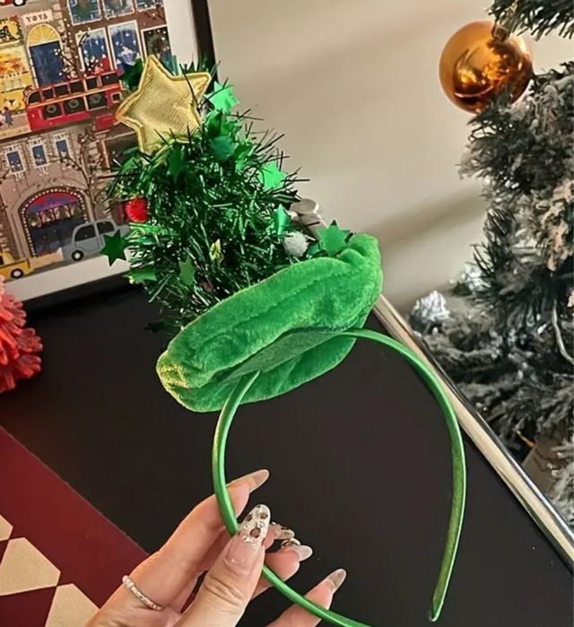 Обруч ялинка обідок новорічний новогодний