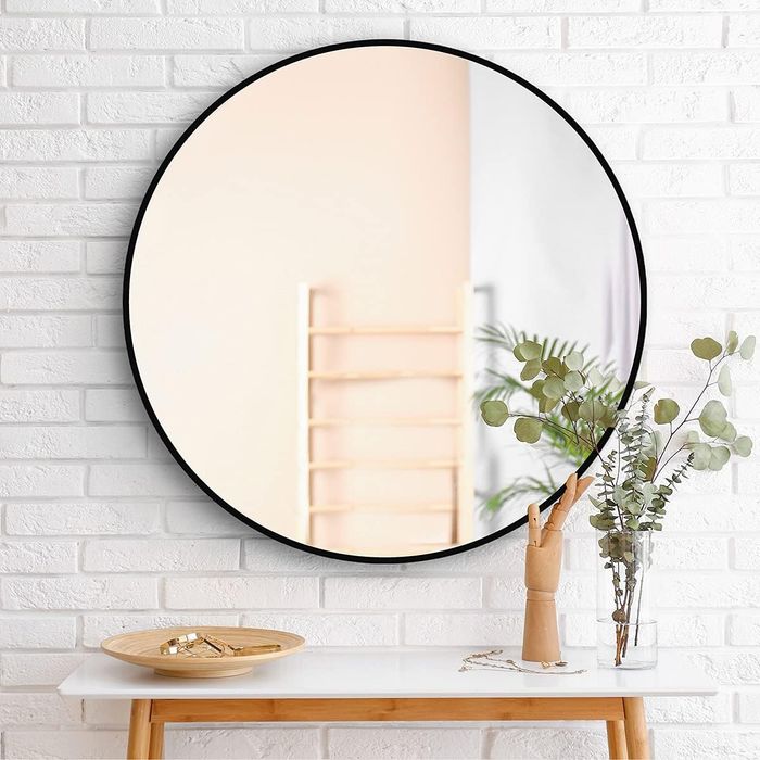 Lustro Okrągłe Czarne Loft ścienne na ścianę wiszące Lusterko Anyhi