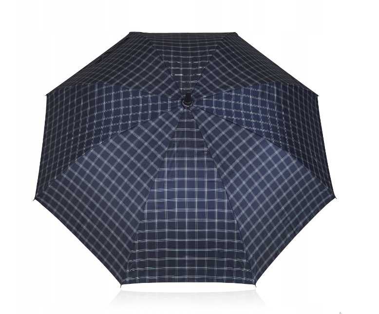 Betlewski Półautomatyczny parasol w kratę niebieski ttst1261