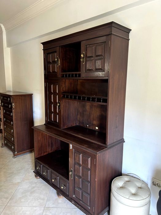 móvel sala/móvel apoio/estante/armário em madeira VINTAGE