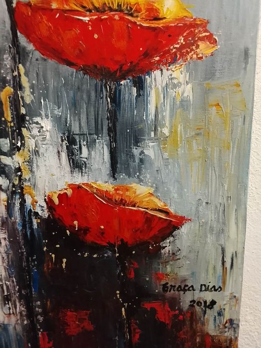 Óleo sobre tela "As Papoilas"