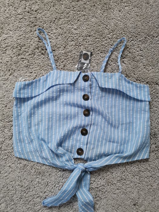 NOWY śliczny top damski bluzka na ramiączkach rozmiar S