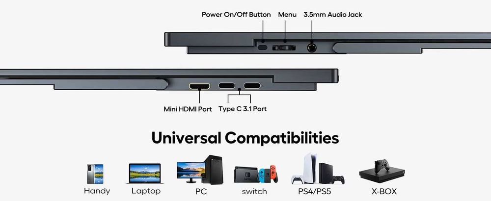 Monitor 18.5 UPERFECT Aluminum Touchscreen FreeSync 100% sRGB HDR