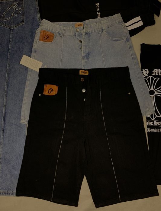 Джинсовые шорты Corteiz C-Star Denim Кортез