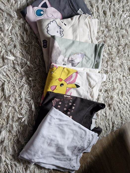 Bluzki z długim rękawem rozmiar 134/140. 6szt