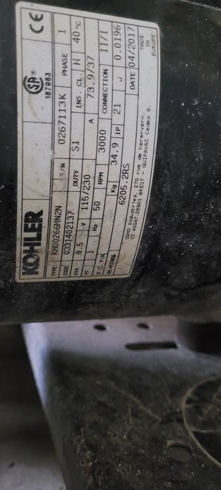 Agregat prądotwórczy SDMO 6.5 kW silnik Kohler 14 km