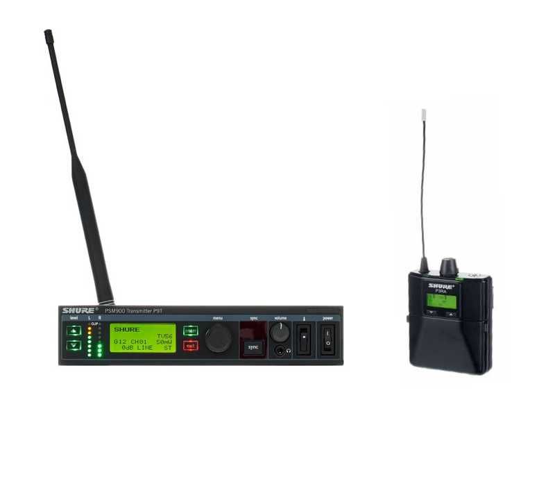 RACK IN EARS SHURE PSM900 - 4 Sistemas Completos 656 - 692 Mhz