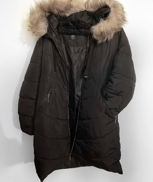 Czarna kurtka płaszcz Carry r. M/L parka damska