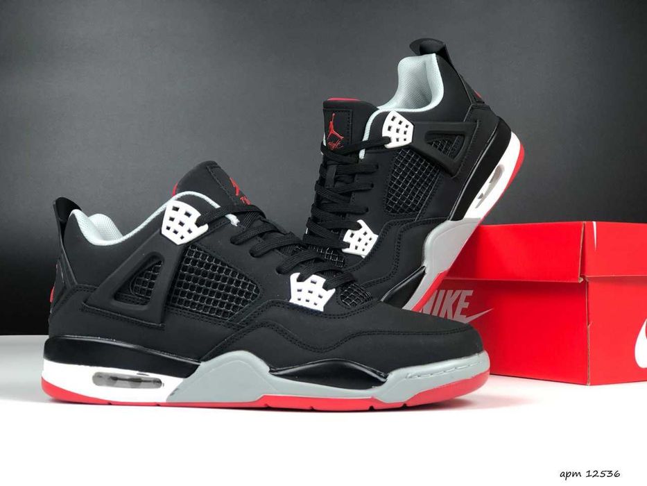 !SALE! Nike Air Jordan Retro 4 Black/Red 40 41 42 43 44 45 46 найк