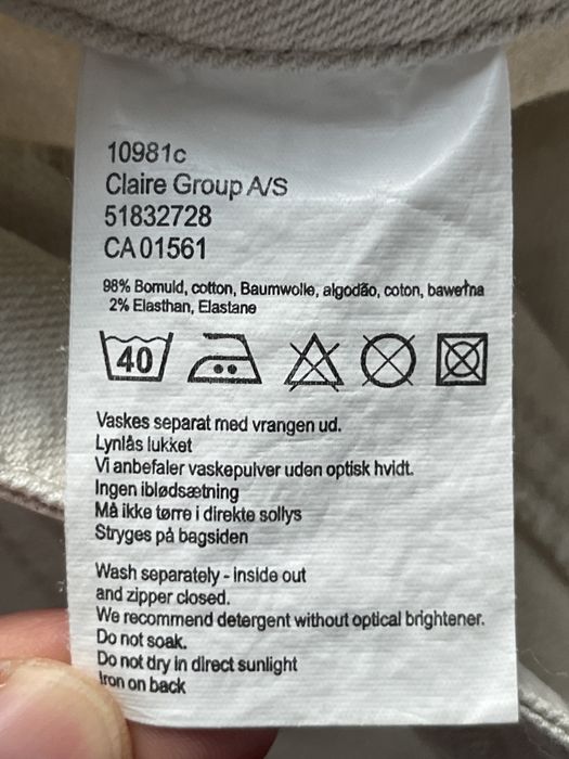 Szorty spodenki kremowe pas 86-88 cm claire.dk bermudy