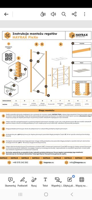 Promocja! Nowy!  Mega mocny regał  magazynowy 200x180x50 cm Hyrax450kg