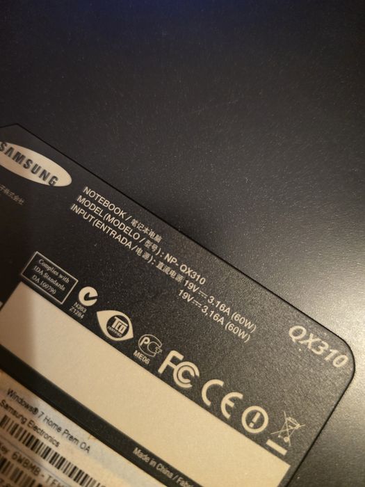 Notebook Samsung QX310-S02