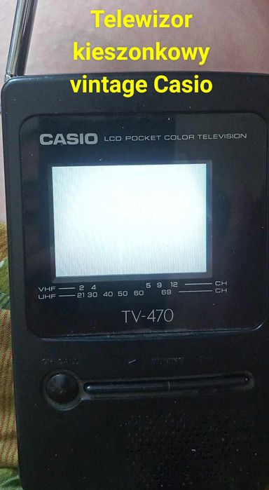 Telewizor kieszonkowy 1991 rok vintage Casio TV 470
