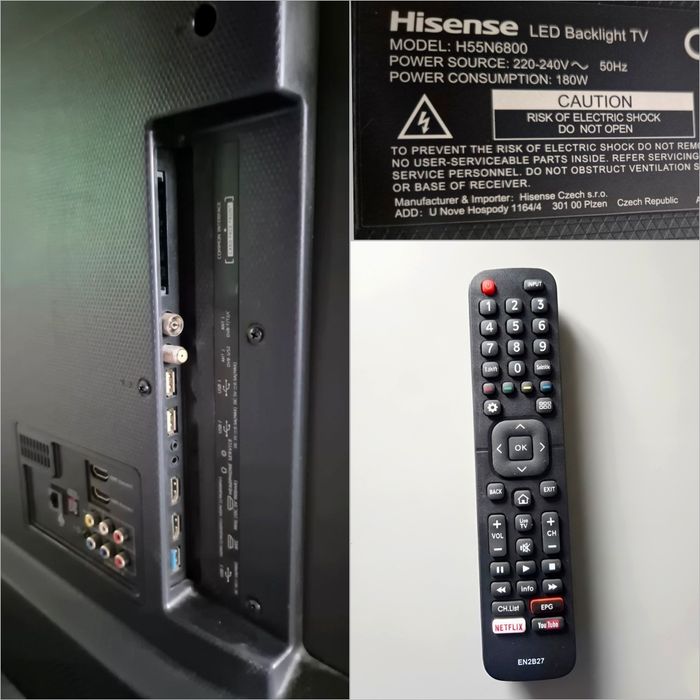 Телевізор Hisense 55" 4K Wi-Fi  Smart Tv