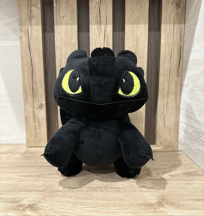 М'яка іграшка Беззубик 30 см | Як приручити дракона Дракон Нічна Фурія