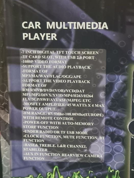 Rádio Auto Multimédia Car Player...