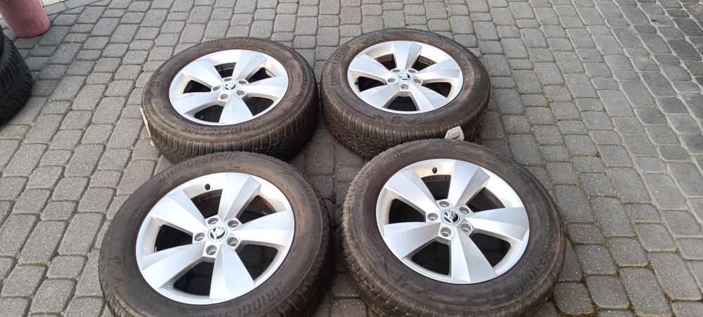 Felgi17 5x112 oryg Skoda Kodiaq opona zima 5,5mm 2020r kpl