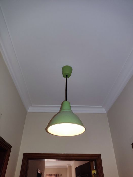 Candeeiro teto verde alface
