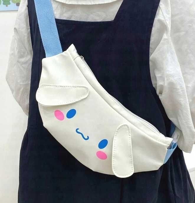 duża saszetka nerka torba Cinnamoroll Sanrio Kawaii piękna listonoszka