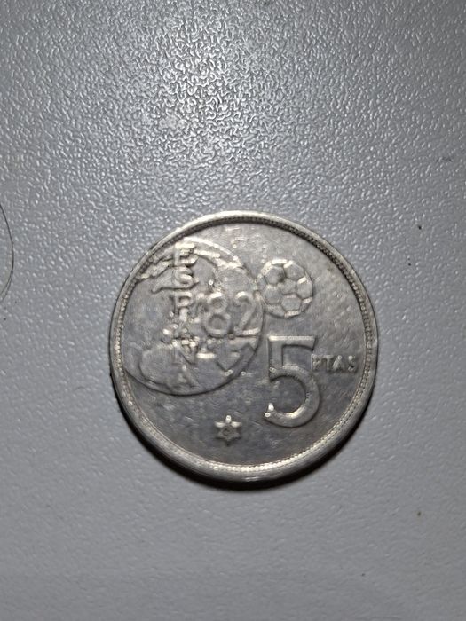 Moedas Raras de 5 pesetas -1957 e 1980/moedas  Two New Pences
