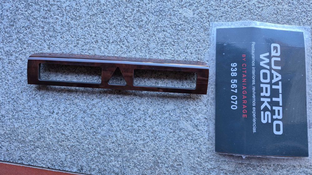 Moldura Madeira Original Consola Rádio Audi A4 B5 8D Facelift 1999 a 2001