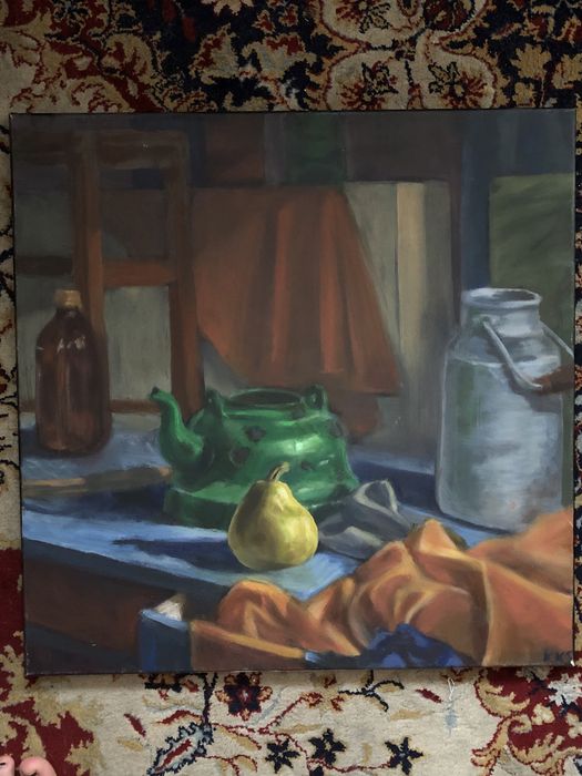 Obraz olejny "Czajniczek" 50x50cm