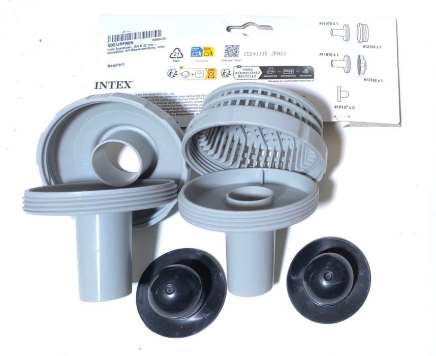 Комплект з`єднувачів для фільтрів Форсунки басейну Intex