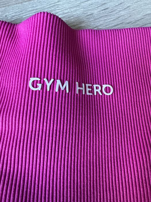 Różowe legginsy sportowe, Gym Hero, damskie, S