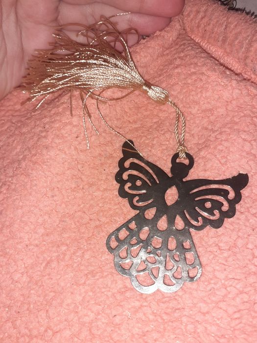 Металлическая фигурка в форме ангела закладка в книгу или подвеска