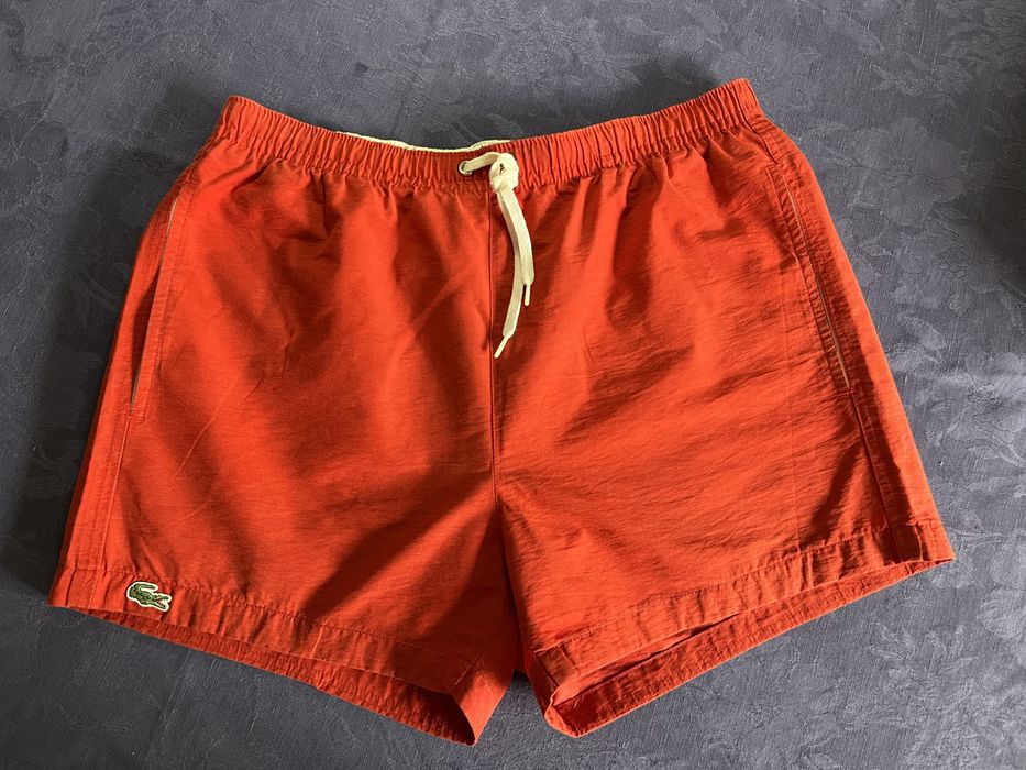 Calções de banho Lacoste vintage vermelhos