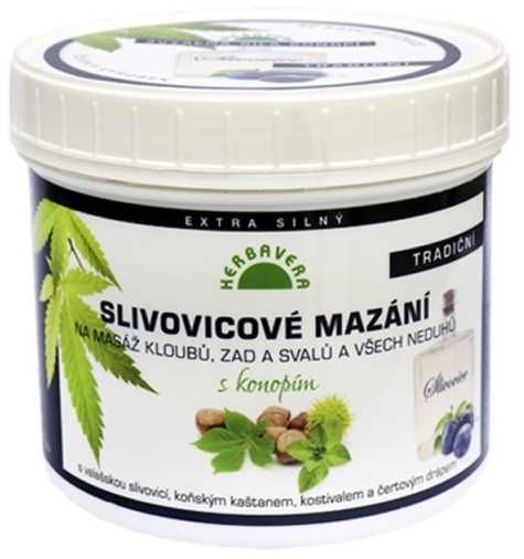 Herbavera maść śliwkowa z olejem konopi żywokostem przeciwbólowa 500ml