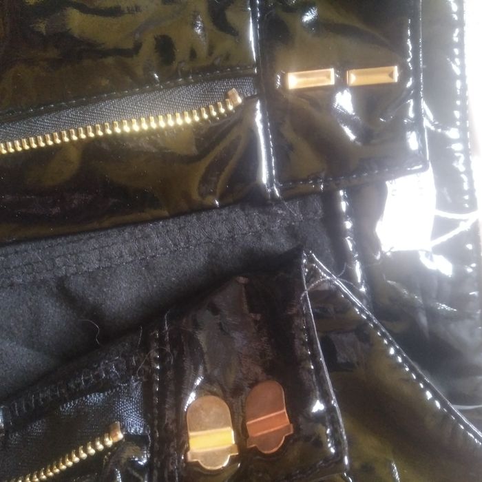 Spodnie sznurowane damskie OhPolly lakierowane rozmiar 2XS