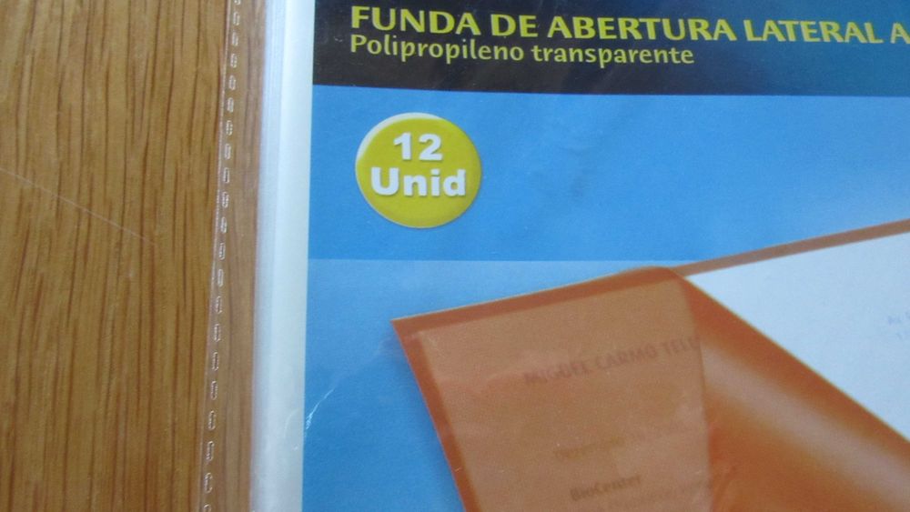 12 bolsas plásticas A4 de abertura em L *** NOVO ***