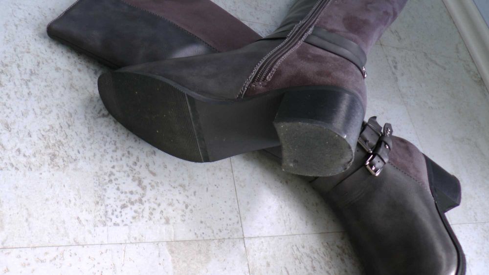 kozaki Jenny Fairy Kozaki WS17009-1 Szary, rozm 38, niski obcas