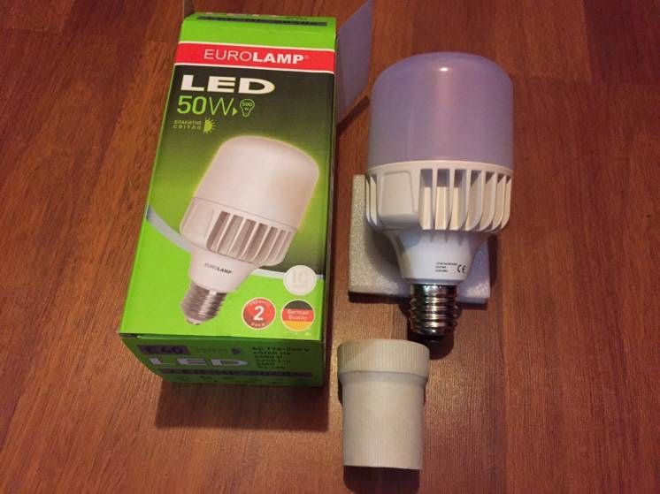 Світлодіодна лампа EUROLAMP LED 50W 6500K + патрон E40 кераміка