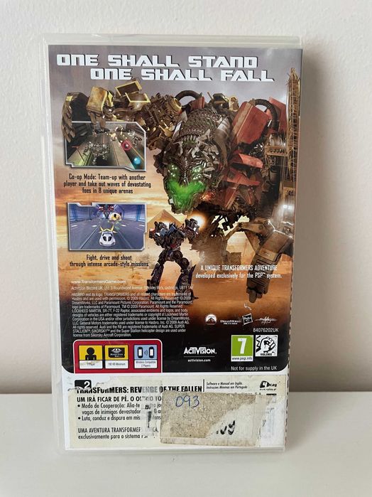 Transformers: Revenge of the Fallen - (PSP)- Completo & Testado
