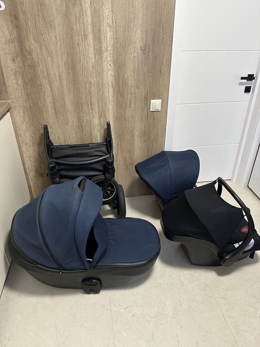 Коляска Anex M-Type 3в1 (Анекс М-Тайп), темно-синя, повний комплект