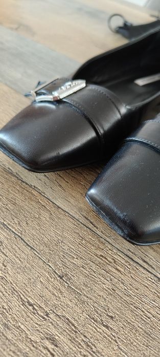 Buty baleriny skórzane damskie Karl Lagerfeld Konnie rozmiar 39 czarne