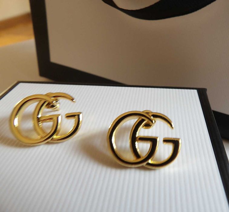 Gucci Shine Brass Earring kolczyki mosiężne GG
