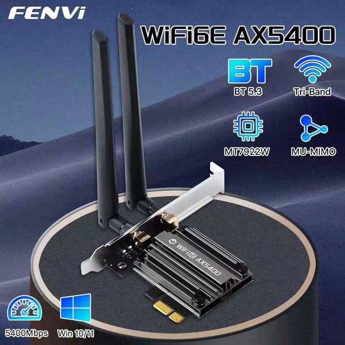 WiFi+Bluetooth адаптер Fenvi AC1200, Fenvi AX5400, Intel AX210, RJ-45