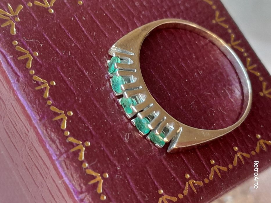 R.17 Pierścionek Szmaragdy Złoto 585 WYCENA