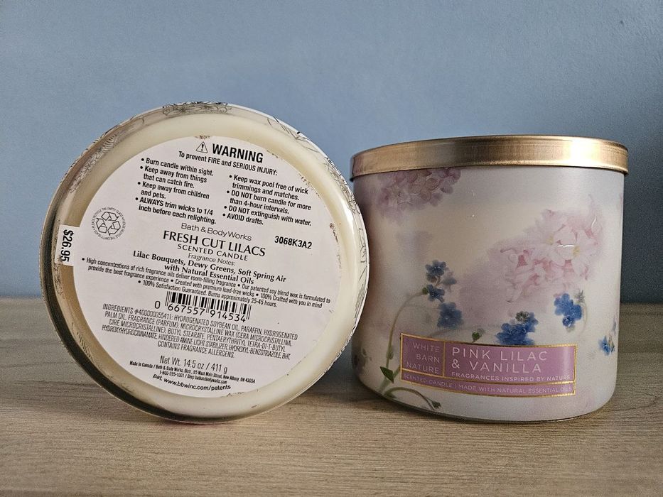 Ароматичні свічки з ароматом бузку Bath and Body Works