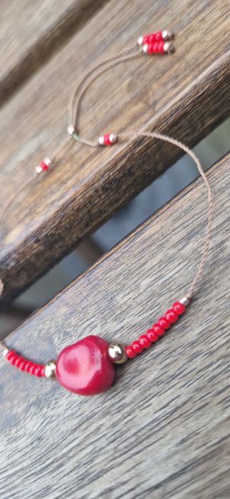 Bransoletka naturalny czerwony koral  Christmas  gift