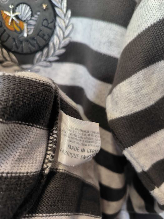Sweter Atenzione Carlo Colucci Vintage Logo Paski Brązowy