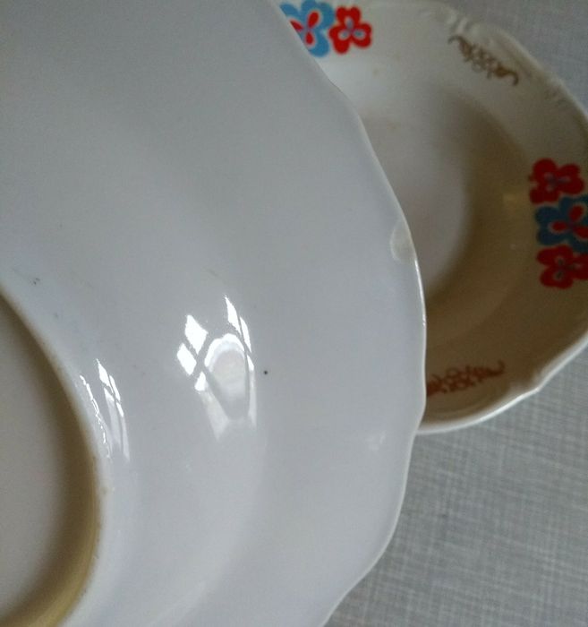 Talerze obiadowe, głębokie PRL