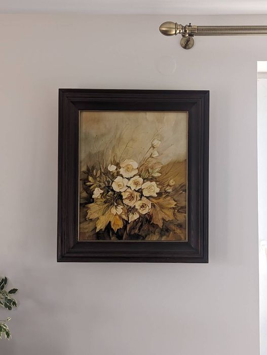 Obraz olejny kwiaty