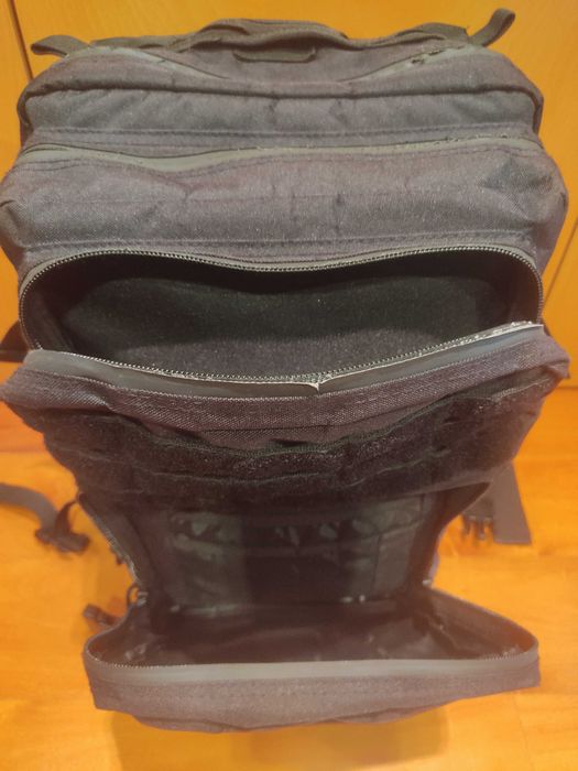 Mochila tática Zehnhase preta para caminhadas, campismo, etc.