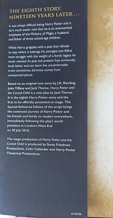 Harry Potter and the Cursed Child, J. K. Rowling