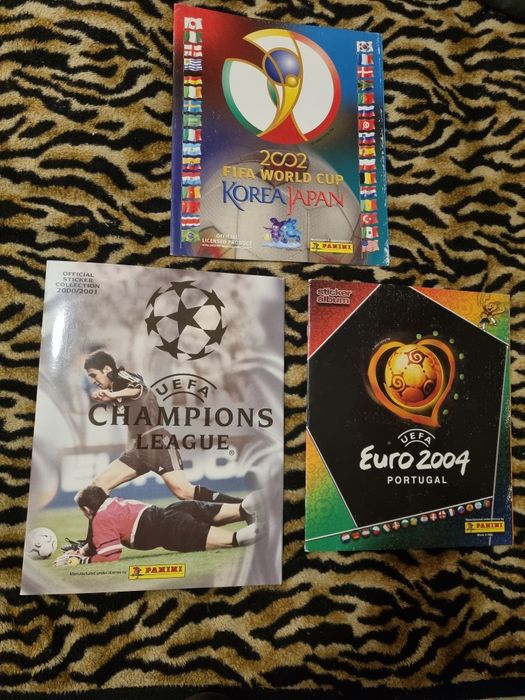 Panini albuns vazios 2000, 2002 e 2004